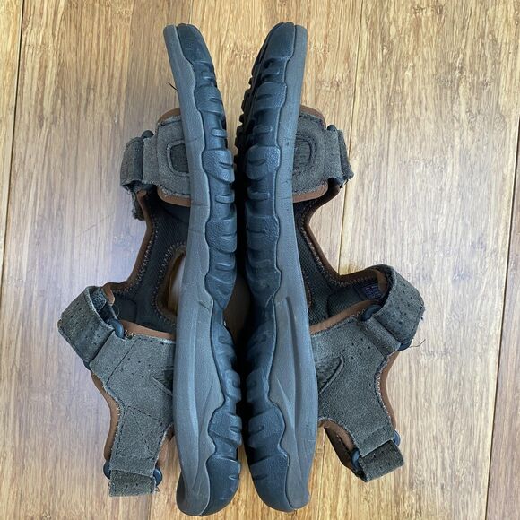 Teva Sandals Shoes Mens 10 Brown Gray Suede Adjustable Strap Outdoor Hiking - Picture 4 of 8
